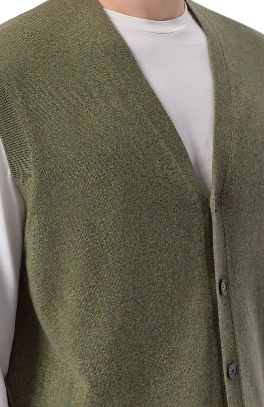 Кашемировый жилет Loro Piana FAP6096 Хаки  FAP6096 Фото 5