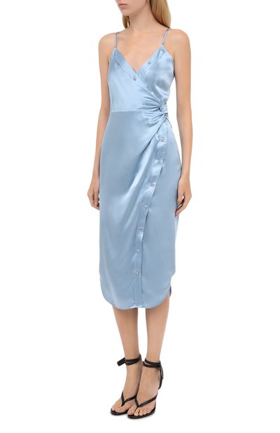 Атласное платье ALEXANDERWANG.T голубого цвета по цене 63900 руб., арт. 4WC2206083, фото 3 Атласное платье ALEXANDERWANG.T, арт. 4WC2206083, фото 3