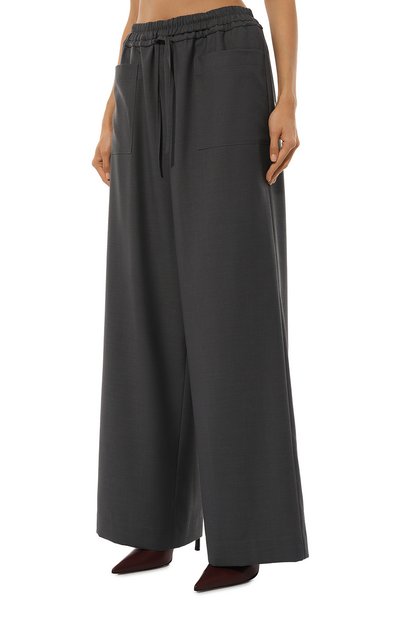 Шерстяные брюки JM STUDIO серого цвета по цене 25970 руб., арт. FW242505, фото 3 Шерстяные брюки JM STUDIO, арт. FW242505, фото 3