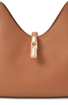 Женская сумка furla goccia medium FURLA светло-коричневого цвета, арт. WB01499/BX3104 | Фото 3 (Материал сплава: Проставлено; Размер: medium; Драгоценные камни: Проставлено; Материал: Натуральная кожа)