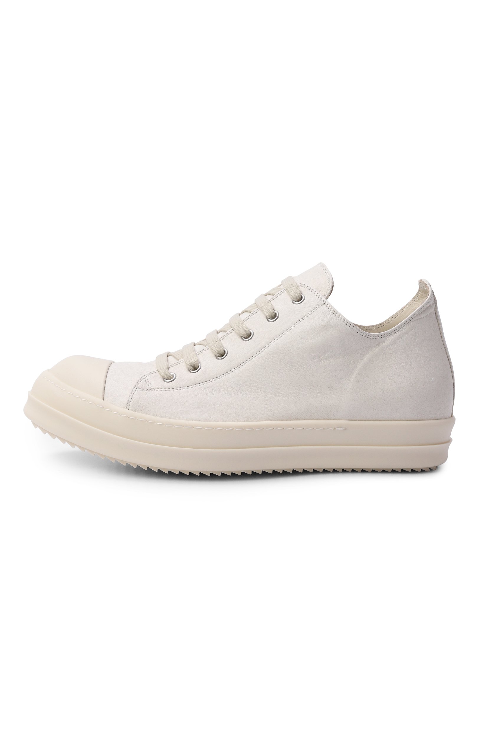 Кожаные кеды tower low RICK OWENS молочного цвета по цене 99500 руб., арт. RU02F4891/LBH, фото 3 Кожаные кеды tower low RICK OWENS, арт. RU02F4891/LBH, фото 3