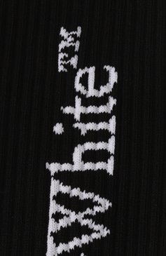 Мужские хлопковые носки OFF-WHITE черного цвета, арт. 0MRA085F23KNI001 | Фото 2 (Материал внешний: Хлопок; Материал сплава: Проставлено; Нос: Не проставлено; Кросс-КТ: бельё)