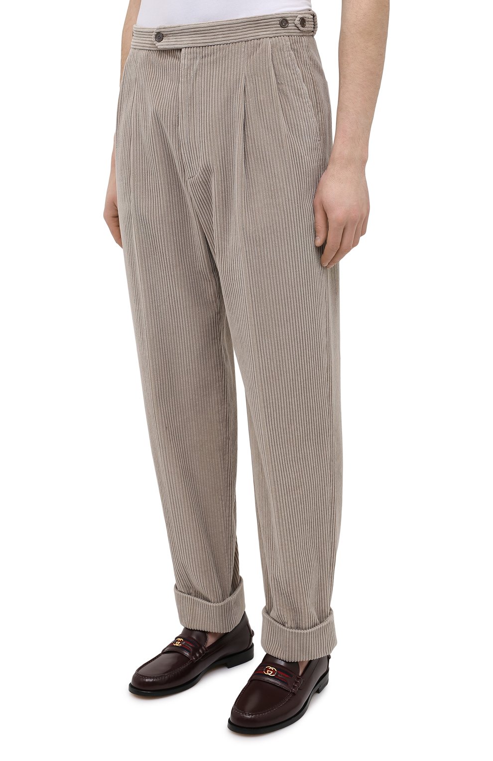 Вельветовые брюки GUCCI бежевого цвета по цене 107000 руб., арт. 644132/Z8AM8, фото 3 Вельветовые брюки GUCCI, арт. 644132/Z8AM8, фото 3