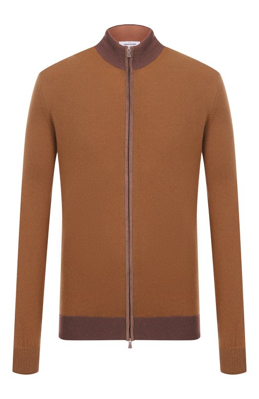Кардиган из шерсти и кашемира Gran Sasso 55106/19669 Коричневый 55106/19669