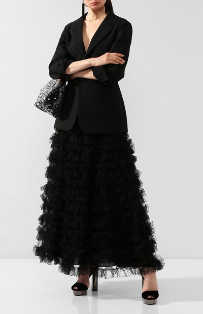 Юбка VALENTINO черного цвета по цене 545500 руб., арт. SB3RA5354N8, фото 2 Юбка VALENTINO, арт. SB3RA5354N8, фото 2