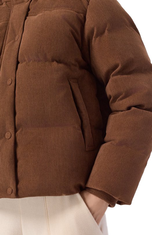 Вельветовый пуховик Addicted MD112.1 Коричневый  MD112.1 Фото 5