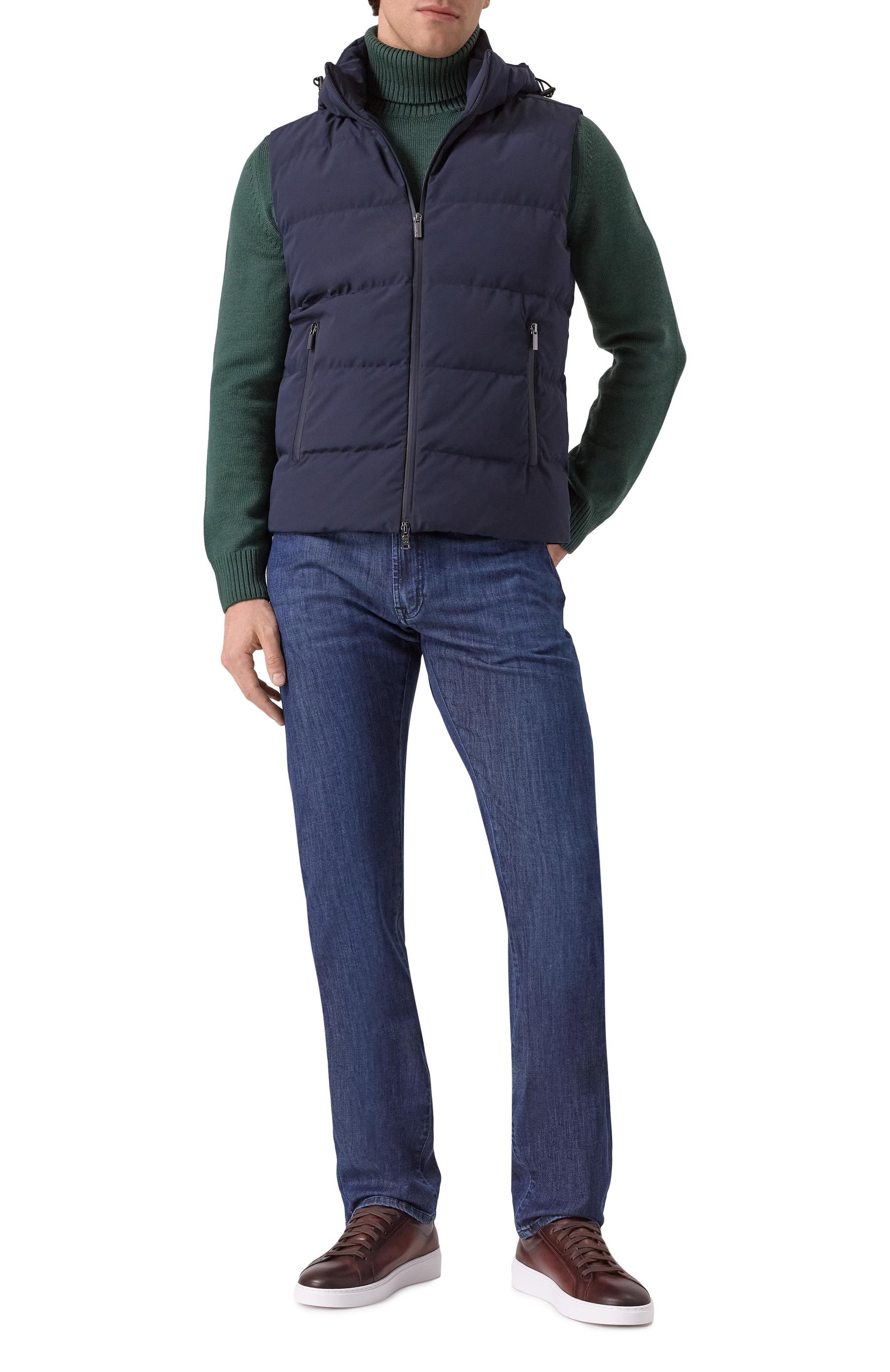 Пуховый жилет PAUL&SHARK темно-синего цвета по цене 95800 руб., арт. 15312006/013/3XL, фото 2 Пуховый жилет PAUL&SHARK, арт. 15312006/013/3XL, фото 2