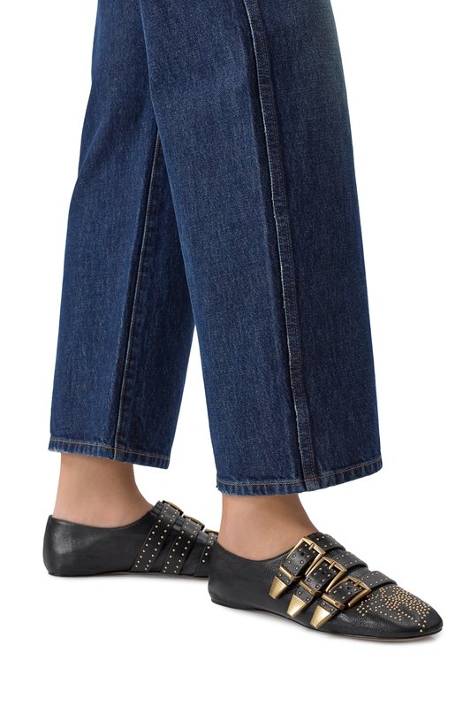 Кожаные балетки Susanna Chloé CH26S16YUR Чёрный  CH26S16YUR Фото 2