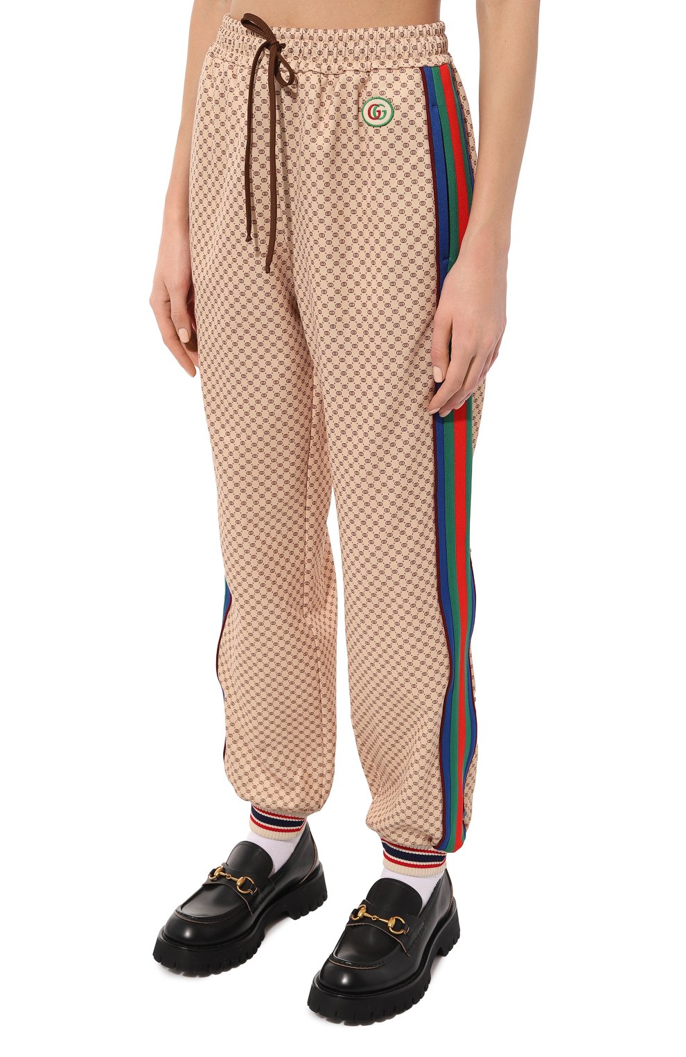 Джоггеры GUCCI бежевого цвета по цене 141120 руб., арт. 655198 XJDFP, фото 3 Джоггеры GUCCI, арт. 655198 XJDFP, фото 3