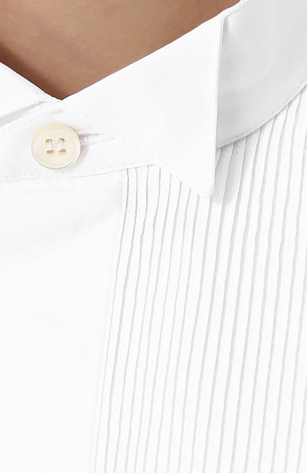 Однотонная хлопковая блуза свободного кроя SAINT LAURENT, арт. 505321/Y216W, фото 5