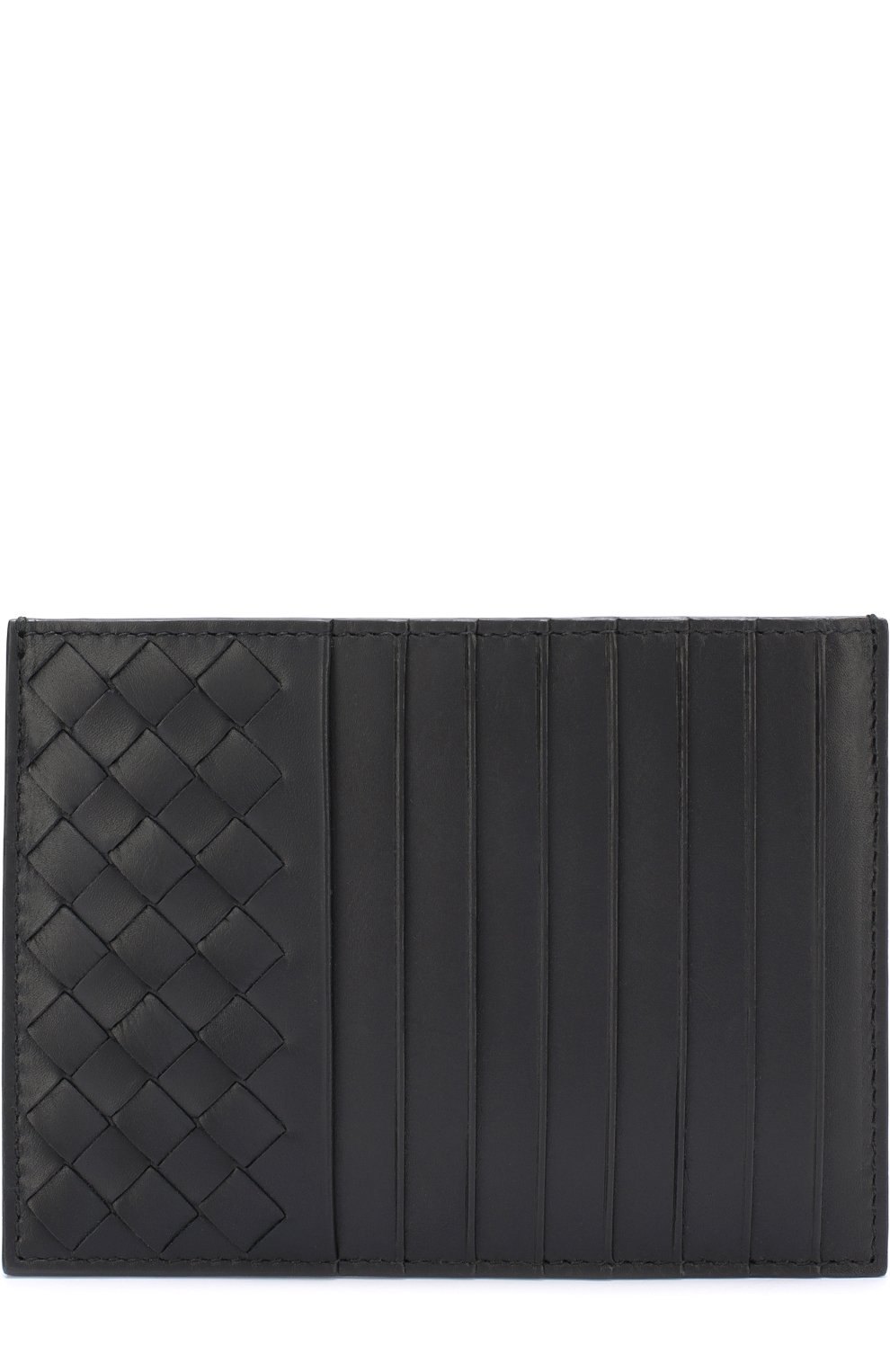 Кожаный футляр для кредитных карт с плетением intrecciato BOTTEGA VENETA черного цвета по цене 64350 руб., арт. 162156/VQ131, фото 1 Кожаный футляр для кредитных карт с плетением intrecciato BOTTEGA VENETA, арт. 162156/VQ131, фото 1