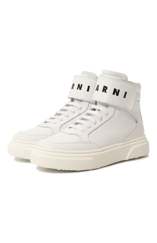 

Высокие кеды из кожи Marni, Белый