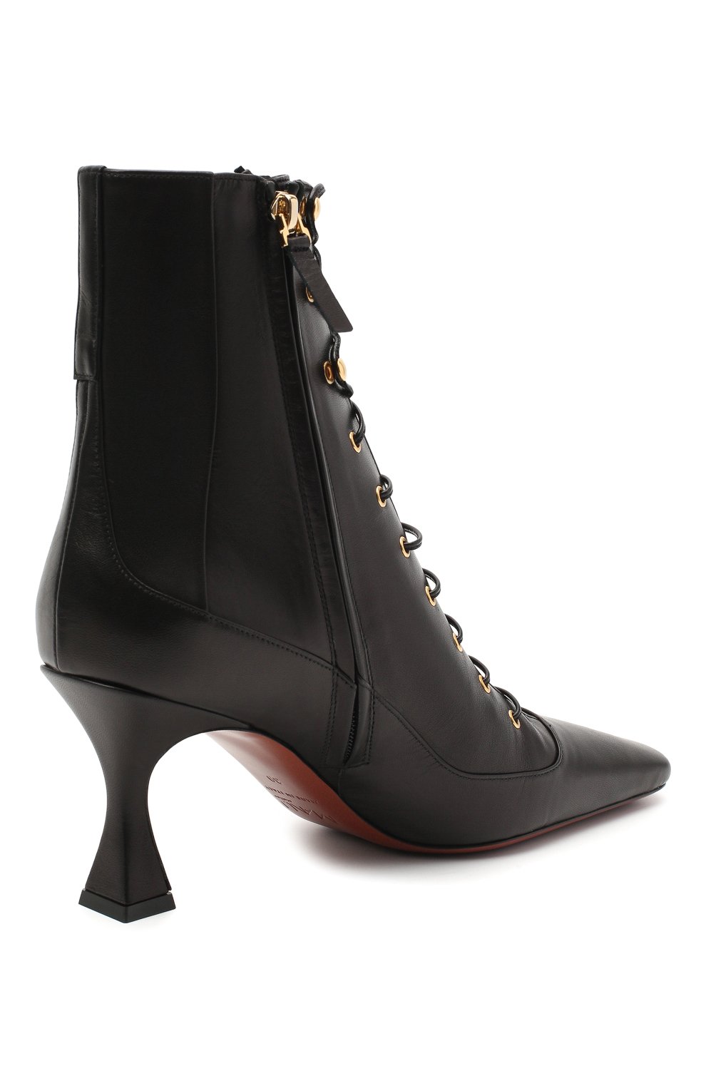 Кожаные ботильоны lace up duck MANU ATELIER, арт. 2019143, фото 4