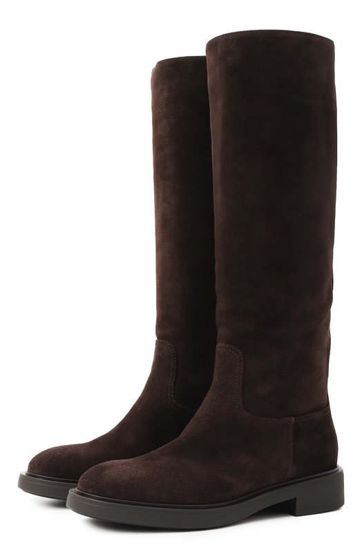 Замшевые сапоги Ascott Gianvito Rossi G80128.20G0M.SUEM0KA Коричневый G80128.20G0M.SUEM0KA