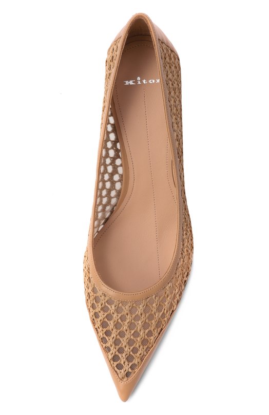 Комбинированные туфли Kiton D61832K0904H02 Бежевый  D61832K0904H02 Фото 6