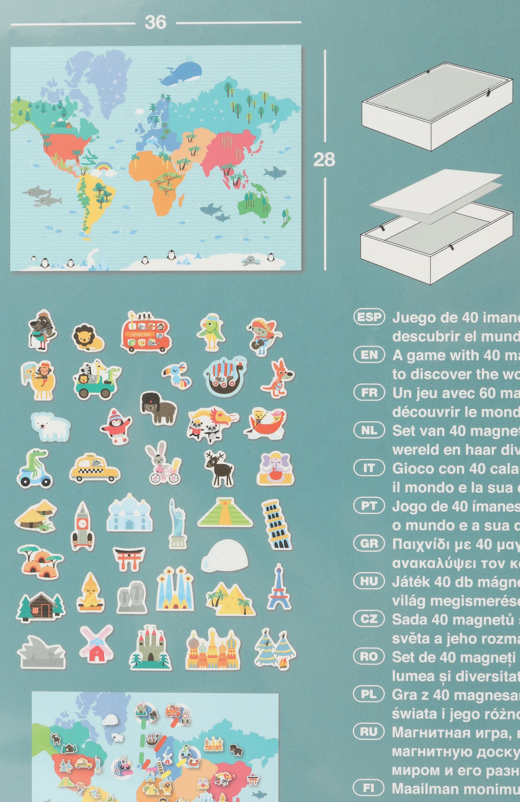 Игра с магнитами карта мира APLI KIDS, арт. 16494, фото 3