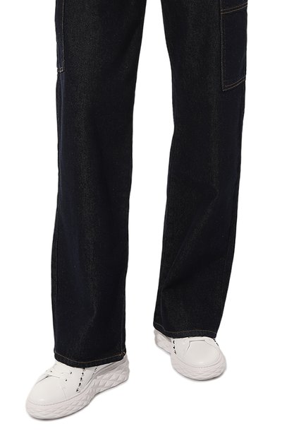 Кожаные кеды diamond JIMMY CHOO, арт. DIAM0ND LIGHT MAXI/F/AQF, фото 3