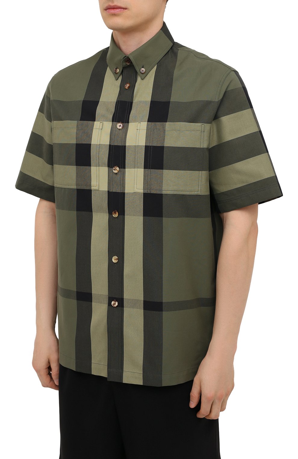 Хлопковая рубашка BURBERRY, арт. 8041541, фото 3
