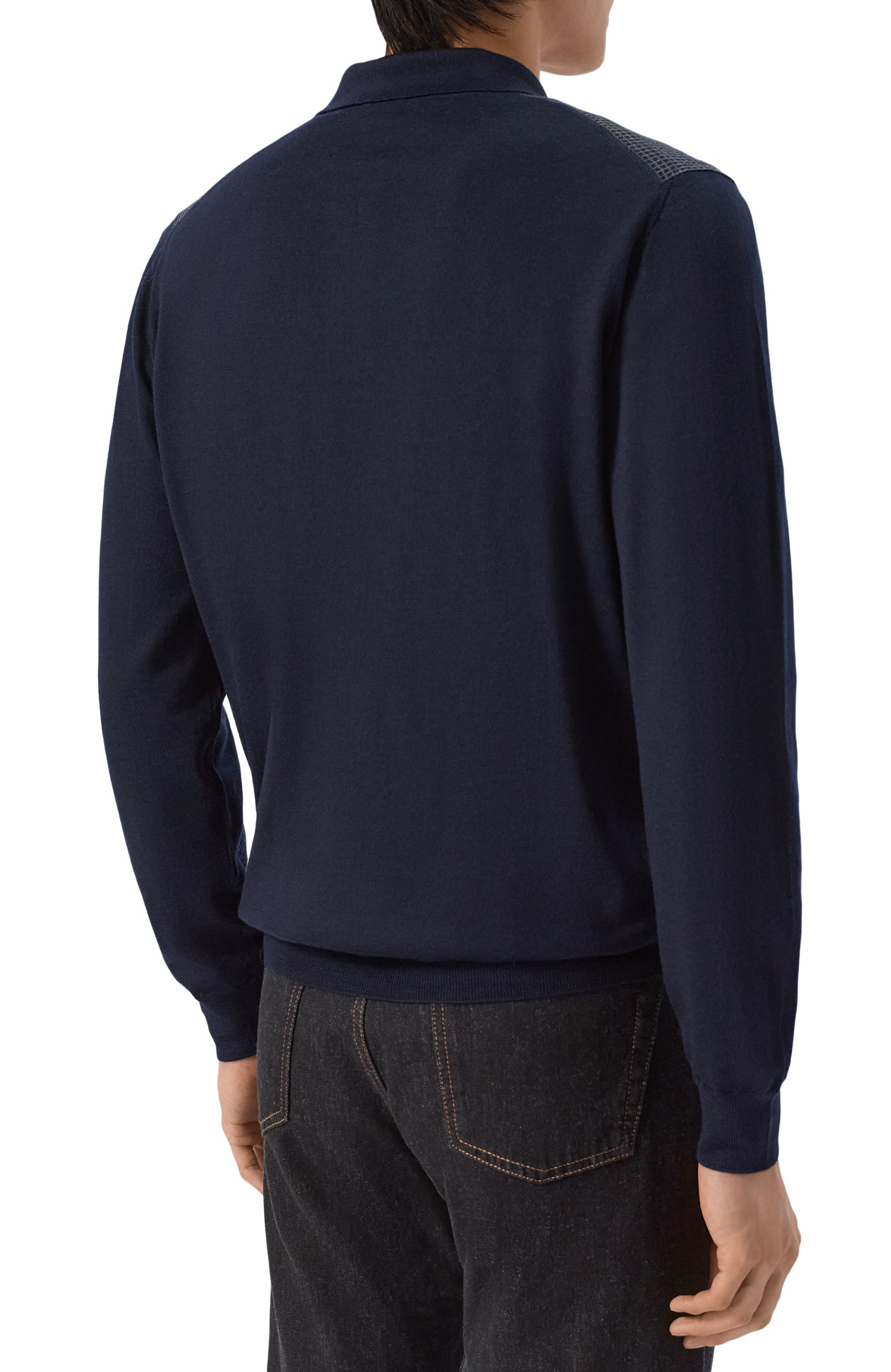 Поло из шерсти и шелка CORNELIANI, арт. 28M587/2A25144, фото 4