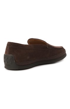 Мужские замшевые лоферы TOD’S темно-коричневого цвета, арт. XXM0TV0AJ30RE0 | Фото 5 (Материал внутренний: Натуральная кожа; Нос: Не проставлено; Материал внешний: Натуральная кожа, Замша; Стили: Кэжуэл)