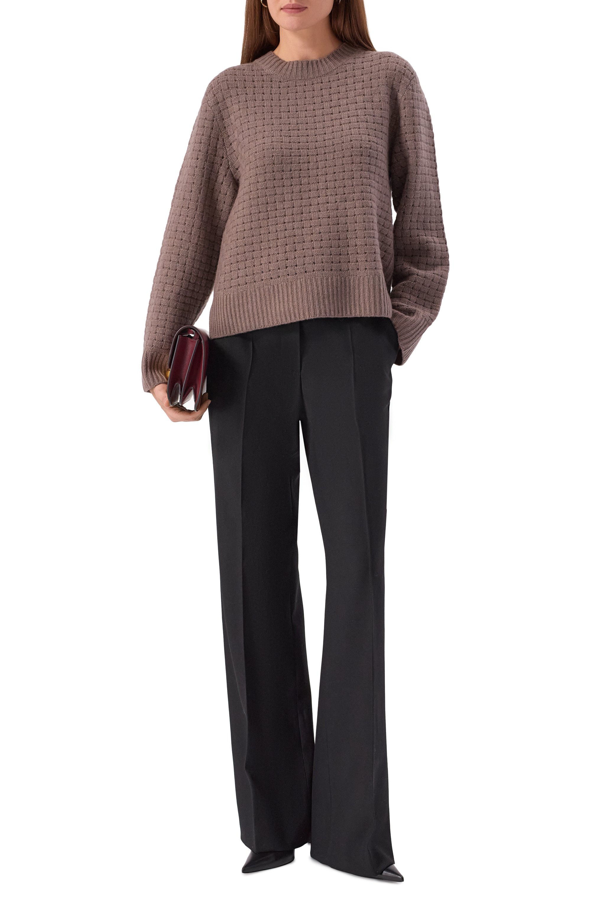 Кашемировый пуловер WINDSOR коричневого цвета по цене 87650 руб., арт. 52 DP614 10000805, фото 2 Кашемировый пуловер WINDSOR, арт. 52 DP614 10000805, фото 2