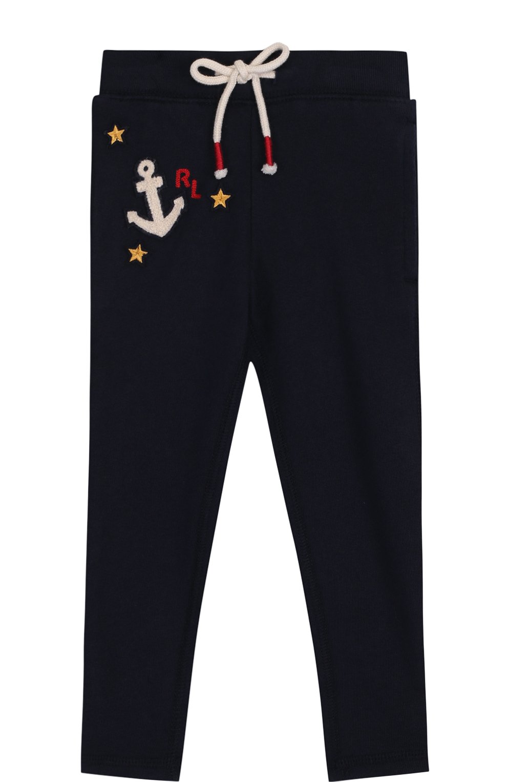 Хлопковые брюки на кулиске с вышивкой POLO RALPH LAUREN, арт. 311680237, фото 1