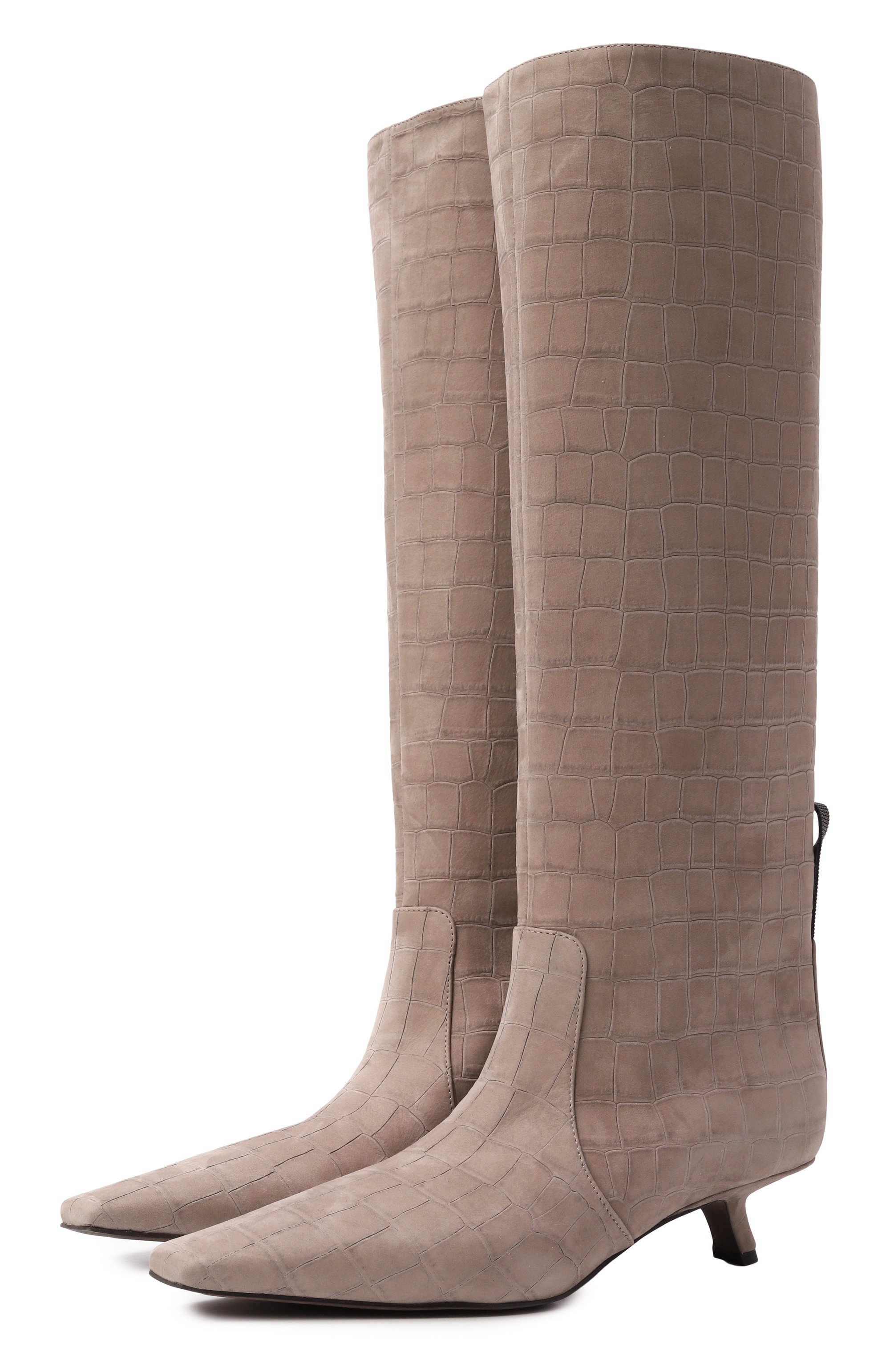 Сапоги из нубука BRUNELLO CUCINELLI бежевого цвета по цене 262500 руб., арт. MZDCC3057P, фото 1 Сапоги из нубука BRUNELLO CUCINELLI, арт. MZDCC3057P, фото 1