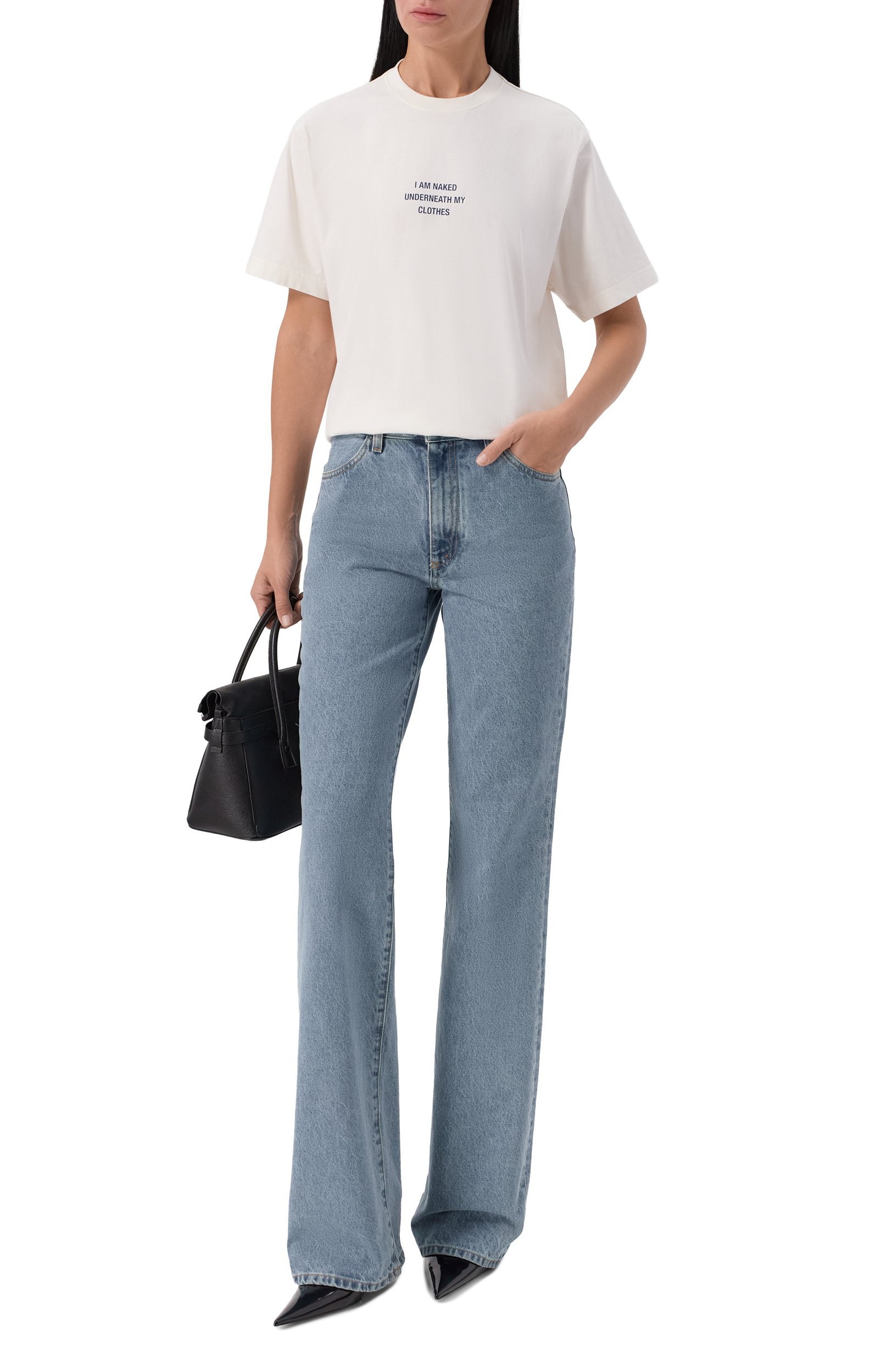 Хлопковая футболка VETEMENTS белого цвета по цене 63200 руб., арт. MH27TR173W, фото 2 Хлопковая футболка VETEMENTS, арт. MH27TR173W, фото 2