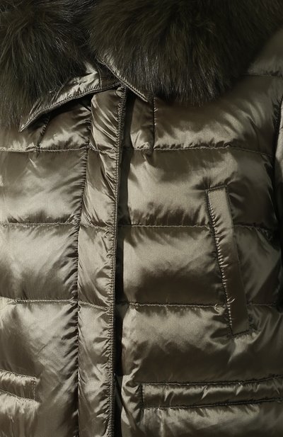 Стеган ая куртка с капюшоном и подстежкой из меха кролика YS ARMY PARIS, арт. 9WFV04272NY5X, фото 5