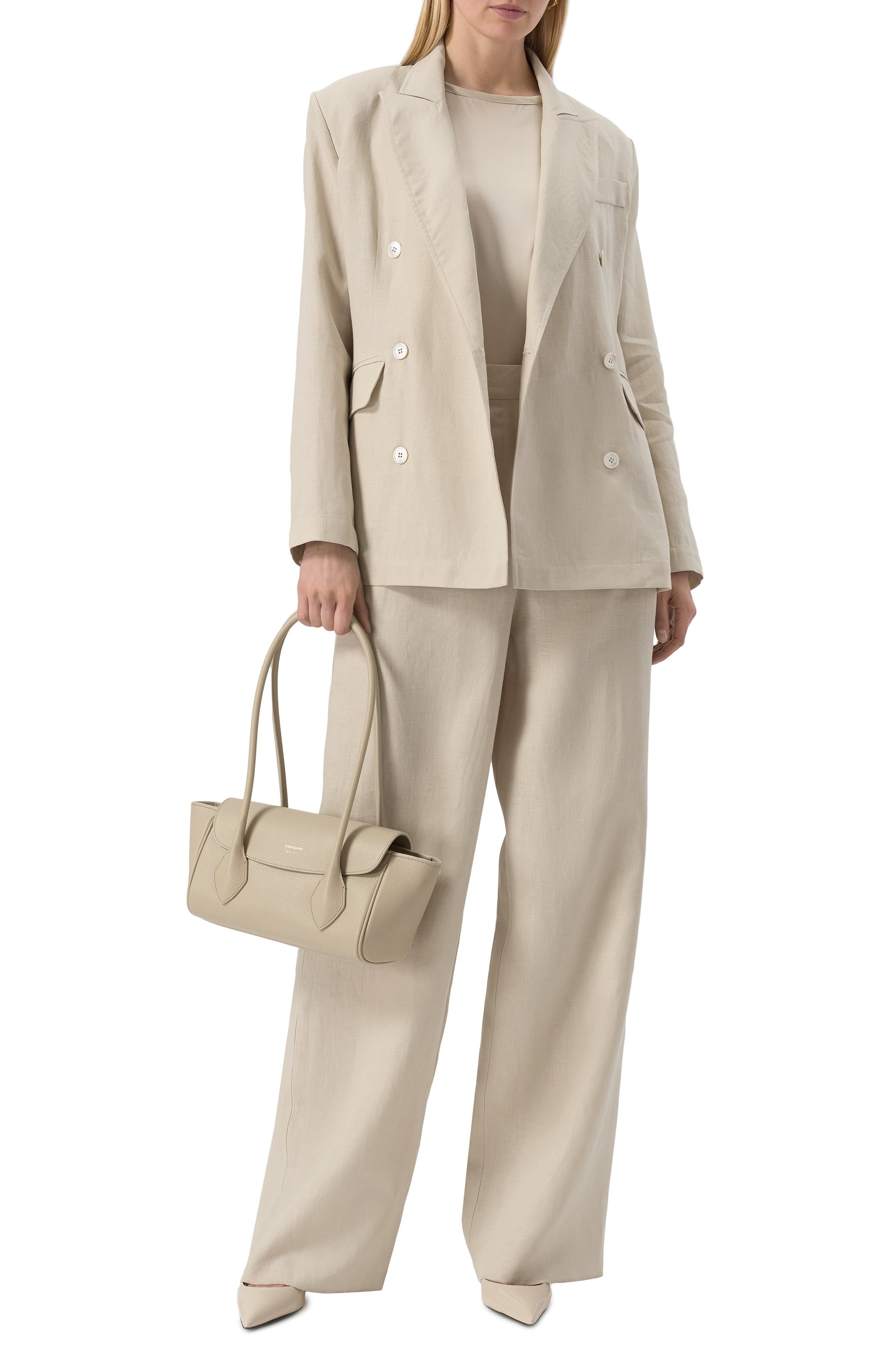 Сумка east-west small FERRAGAMO светло-бежевого цвета по цене 216500 руб., арт. 218953/779115, фото 7 Сумка east-west small FERRAGAMO, арт. 218953/779115, фото 7