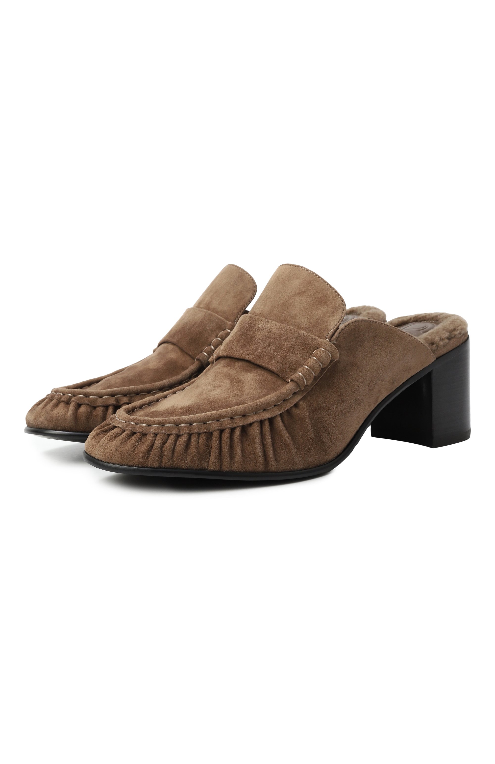 Замшевые мюли 12 STOREEZ коричневого цвета по цене 24000 руб., арт. 132861, фото 1 Замшевые мюли 12 STOREEZ, арт. 132861, фото 1