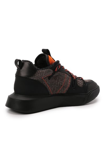 Кожаные кроссовки RONDINELLA черного цвета по цене 24650 руб., арт. 11925B/662/37-39, фото 3 Кожаные кроссовки RONDINELLA, арт. 11925B/662/37-39, фото 3