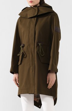 Женская парка polzeath BURBERRY хаки цвета, арт. 8017119 | Фото 3 (Материал подклада: Хлопок; Материал внешний: Хлопок; Рукава: Длинные; Статус проверки: Проверено; Стили: Классический; Кросс-КТ: Куртка; Материал сплава: Проверено, Проставлено; Драгоценные камни: Проставлено)