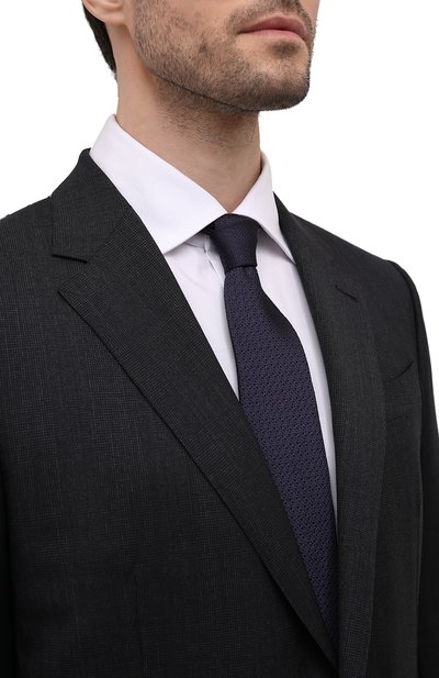 Шелковый галстук BRIONI темно-синего цвета по цене 25350 руб., арт. 061D00/P1412, фото 2 Шелковый галстук BRIONI, арт. 061D00/P1412, фото 2