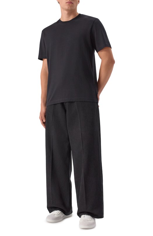 Хлопковая футболка Acne Studios FN-MN-TSHI000253 Чёрный  FN-MN-TSHI000253 Фото 2