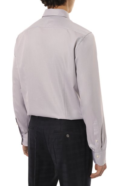 Хлопковая сорочка VAN LAACK светло-серого цвета по цене 26350 руб., арт. MIVARA-SF/160727, фото 5 Хлопковая сорочка VAN LAACK, арт. MIVARA-SF/160727, фото 5