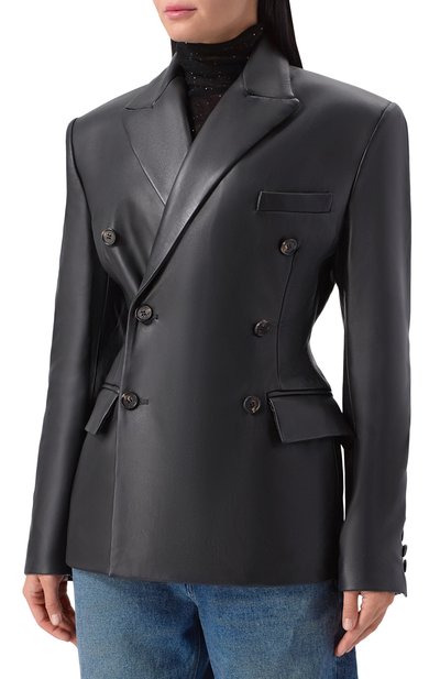 Кожаный жакет GIUSEPPE DI MORABITO, арт. 05FWJA096P 05351, фото 3