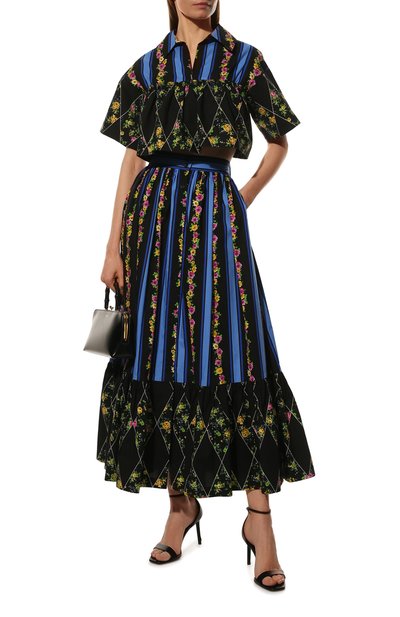Хлопковая юбка MSGM синего цвета по цене 49950 руб., арт. 3241MDD16 227150, фото 2 Хлопковая юбка MSGM, арт. 3241MDD16 227150, фото 2