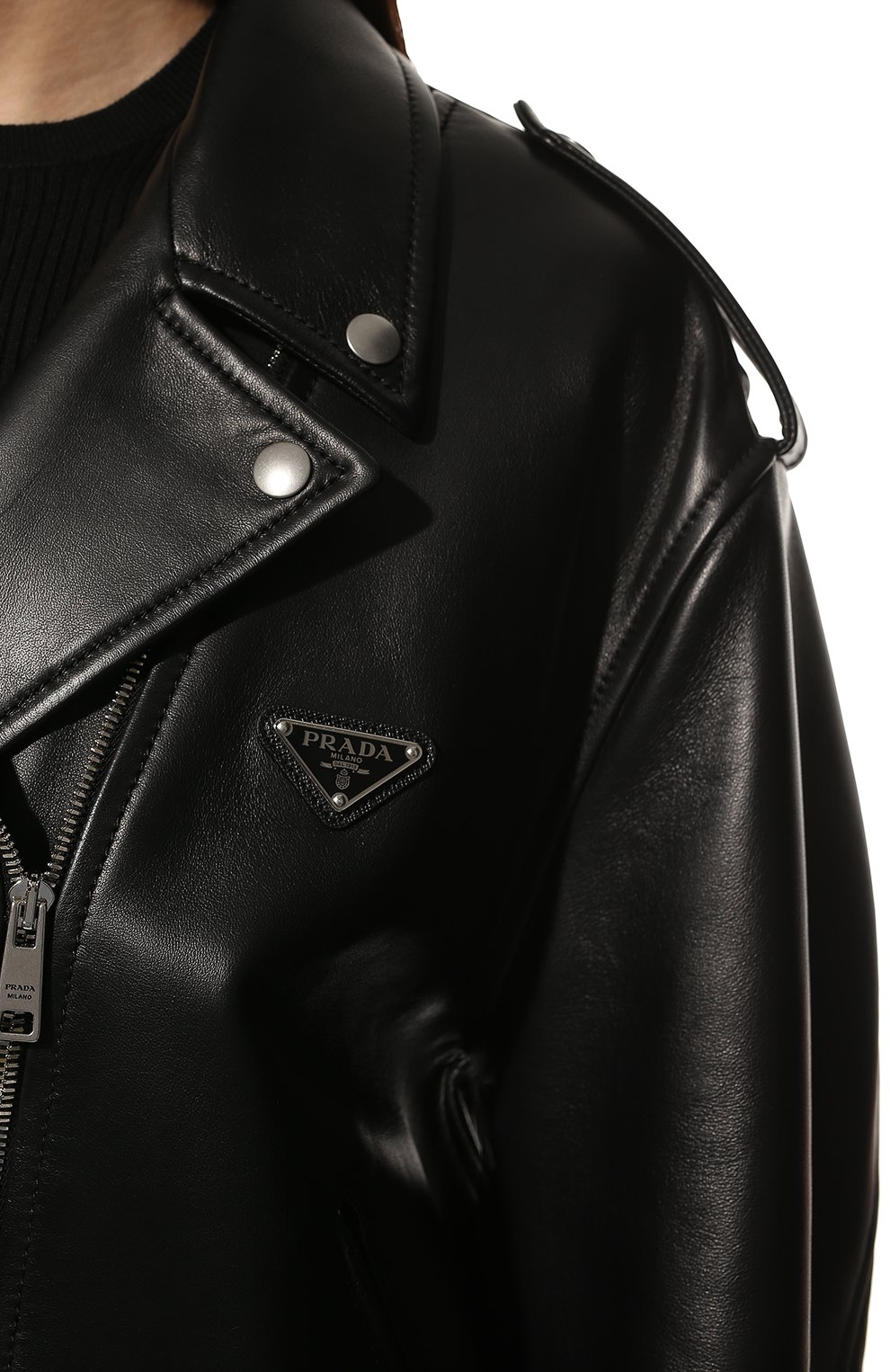 Кожаная куртка PRADA, арт. 58967A-1AOI-F0002, фото 5