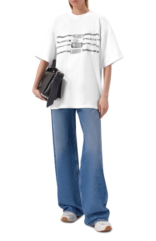 Хлопковая футболка Alexander Wang UCC1261892 Белый  UCC1261892 Фото 2