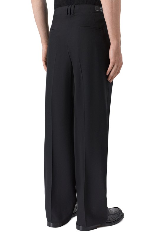 Шерстяные брюки Balmain GH1P0130/WD49 Чёрный  GH1P0130/WD49 Фото 4