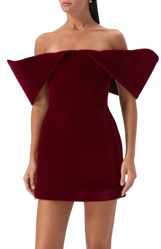 Бархатное платье David Koma PF25DK27D Бордовый  PF25DK27D Фото 3