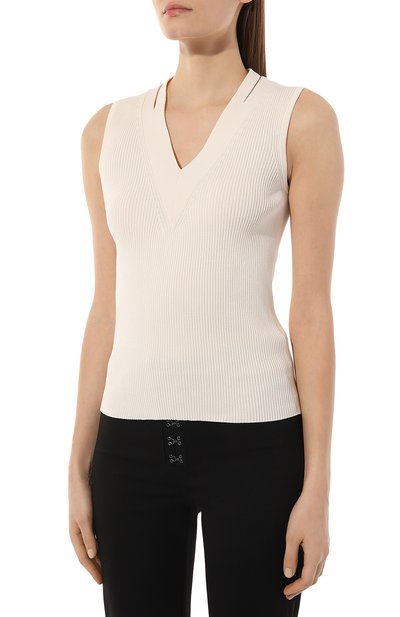 Топ из вискозы BOSS белого цвета по цене 22450 руб., арт. 50512919, фото 3 Топ из вискозы BOSS, арт. 50512919, фото 3