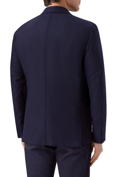 Шерстяной пиджак ANDREA CAMPAGNA темно-синего цвета по цене 222000 руб., арт. VATICAN0/T25251-1/8, фото 5 Шерстяной пиджак ANDREA CAMPAGNA, арт. VATICAN0/T25251-1/8, фото 5