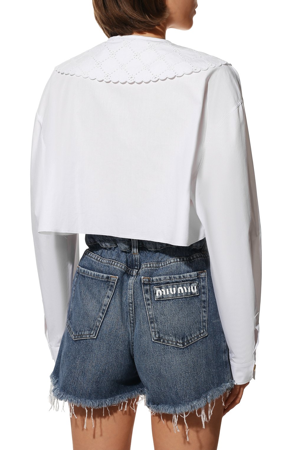 Хлопковая блузка MIU MIU, арт. MK1609-10ME-F0009, фото 4