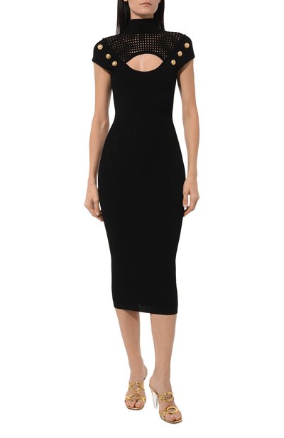 Платье из вискозы BALMAIN, арт. AF0RK025KE17, фото 3