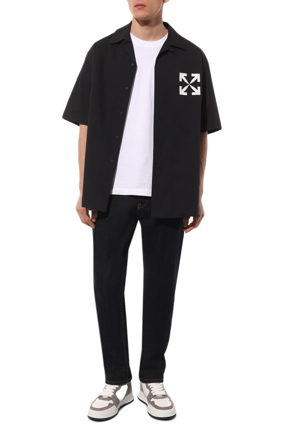 Хлопковая рубашка OFF-WHITE, арт. OMGA196C99FAB0041001, фото 2