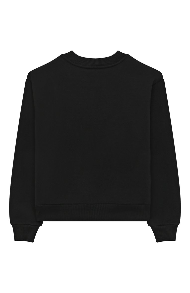 Детский хлопковый свитшот DOLCE & GABBANA черного цвета, арт. L4JWHZ/G7KU6/2-6 | Фото 2 (Материал внешний: Хлопок; Материал сплава: Проставлено; Драгоценные камни: Проставлено; Рукава: Длинные; Мальчики Кросс-КТ: Свитшот-одежда)