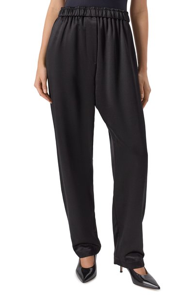 Шелковые брюки GIORGIO ARMANI черного цвета по цене 272500 руб., арт. GW001876/TE15808, фото 3 Шелковые брюки GIORGIO ARMANI, арт. GW001876/TE15808, фото 3