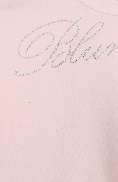 Хлопковый свитшот BLUMARINE, арт. BFFE001.0.FF010/6A-12A, фото 3